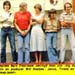Het complete Born Free team. Van links naar rechts: Wil Hoebee (productie), Janus Toethuis (promotie), Tineke Kusters (secretariaat), Joseph Schamp (algemene zaken) en Peter Koelewijn (directeur). (1977)